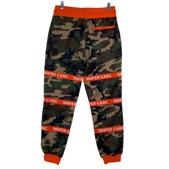 Sniper Gang Camo and orange sweatpants size S - Picture 2 of 15